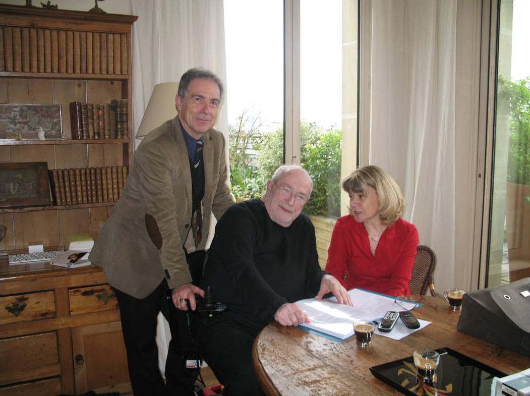 Sam Braun, chez lui, avec Nathalie Rodallec et Jean-Pierre Lauby (avril 2011)