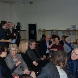 Une partie des invités dans la salle de classe du lycée Lavoisier