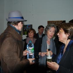 Béatrice, Françoise et Malka Braun en compagnie d'Alexandre Brasseur